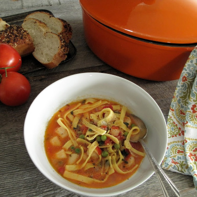 One Pot Seafood and Pasta Stew by Country Pasta